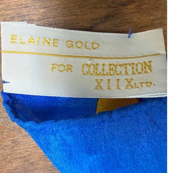Elaine Gold For Collection XIIX Ltd. 100% Silk Striped Scarf Women's Accessory - Picture 3 of 12